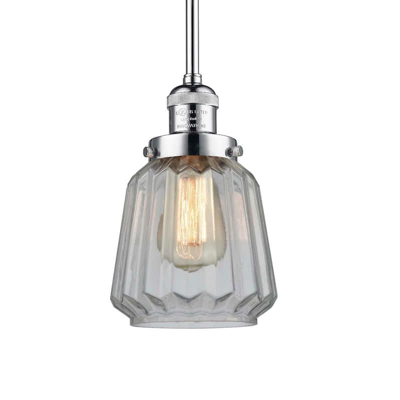 Innovations Lighting Chatham Single Light 6" Wide Mini Pendant with - Polished Chrome / Clear