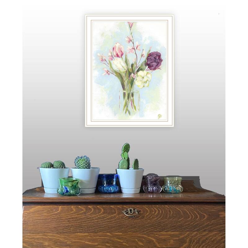 TrendyDecor4U Contemporary "Flower Farm Bouquet II" Framed Print Wall Art