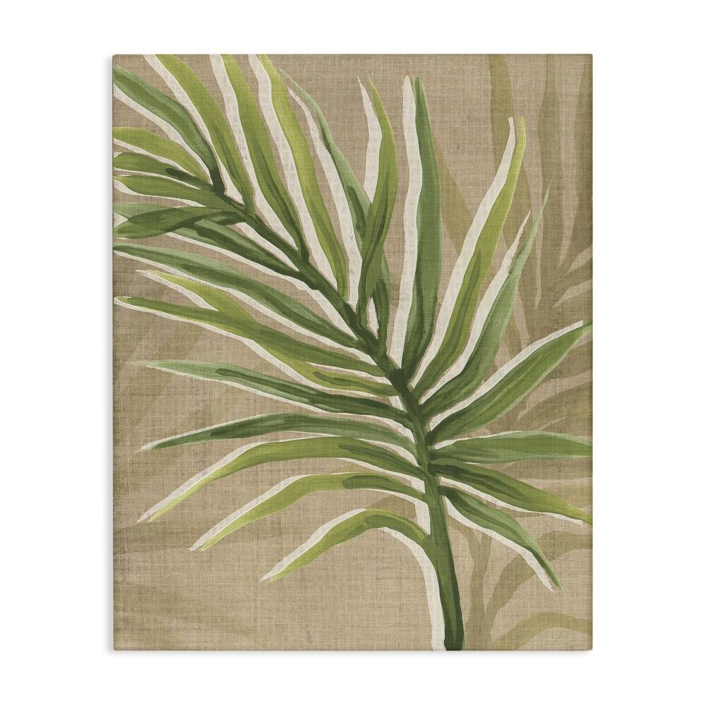 Stupell Natural Curved Palm Leaf Canvas Wall Art Design By June Erica Vess
