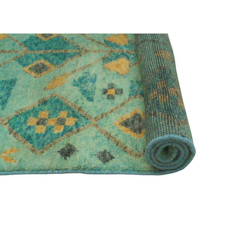 Balochi Aescby Lt. Green/Gold Rug - 3'1" x 4'11"