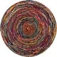 preview thumbnail 8 of 13, SAFAVIEH Handmade Nantucket Ilvi Contemporary Cotton Rug 6' Round - Multi - Round