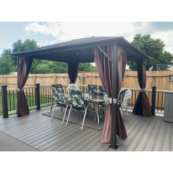 Outsunny 10' x12' Hardtop Gazebo with 