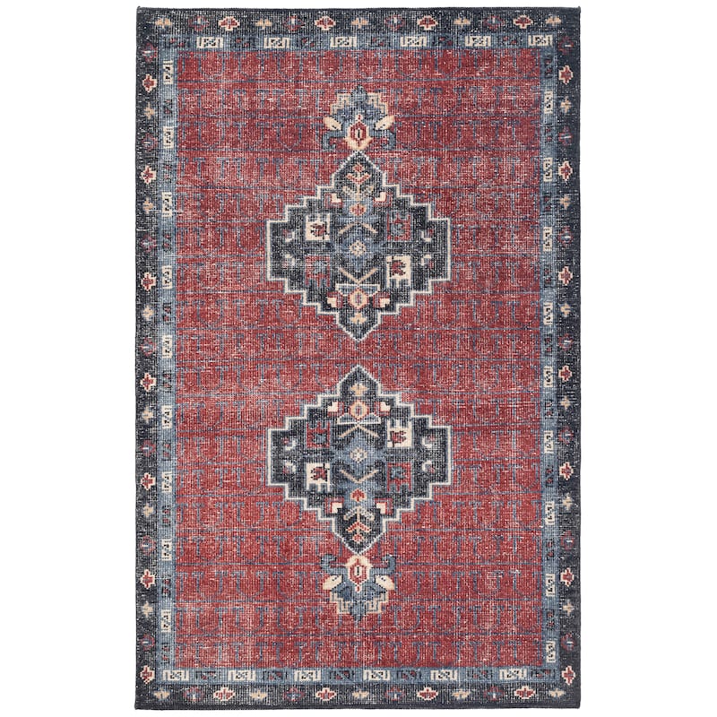 Terra by Obeetee Tuscany Eza Red Rug - Lavender/Ivory - 7'9" x 9'9"