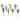 Tulip Solar Garden Stakes - Set of 8 - 11.250 x 6.500 x 2.500