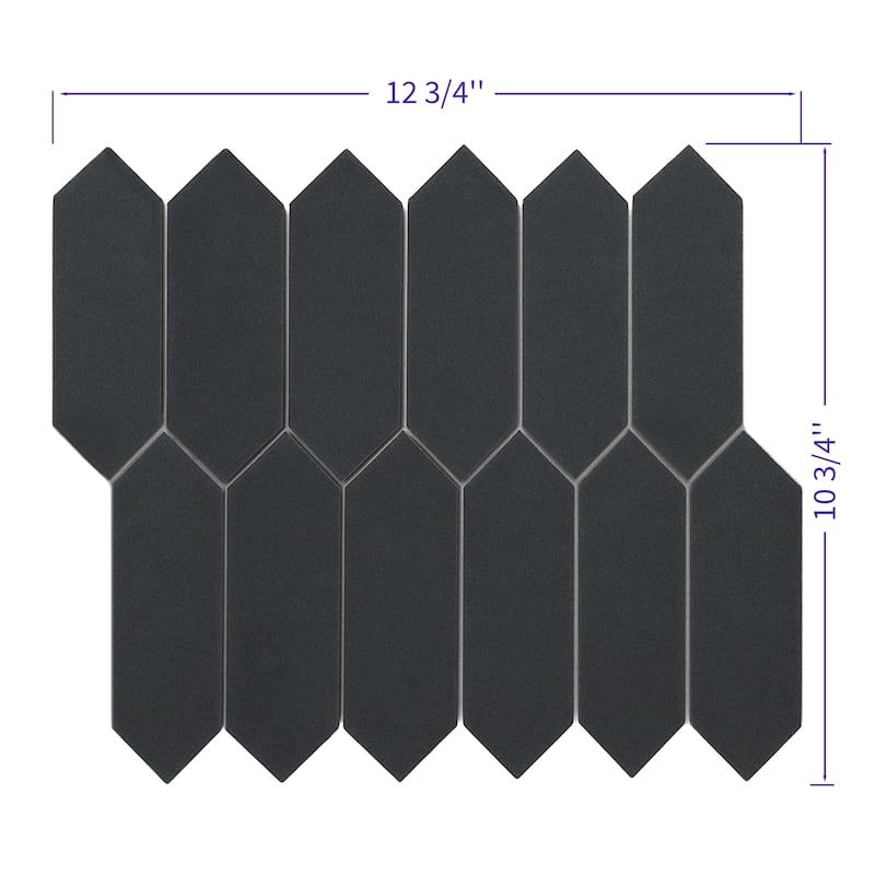 Basalt 2 X 6 Picket Marble Mosaic Wall And Floor Tile - Case (10 Sheets)
