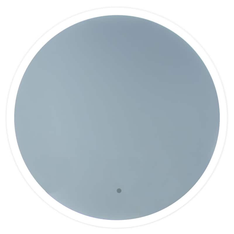 Miseno 20" W x 20" H Circular Frameless Wall Mounted Mirror with LED