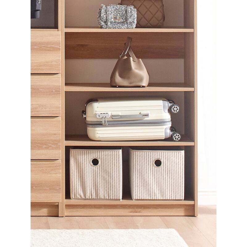 Prosper Oak Freestanding Walk in Wood Closet System
