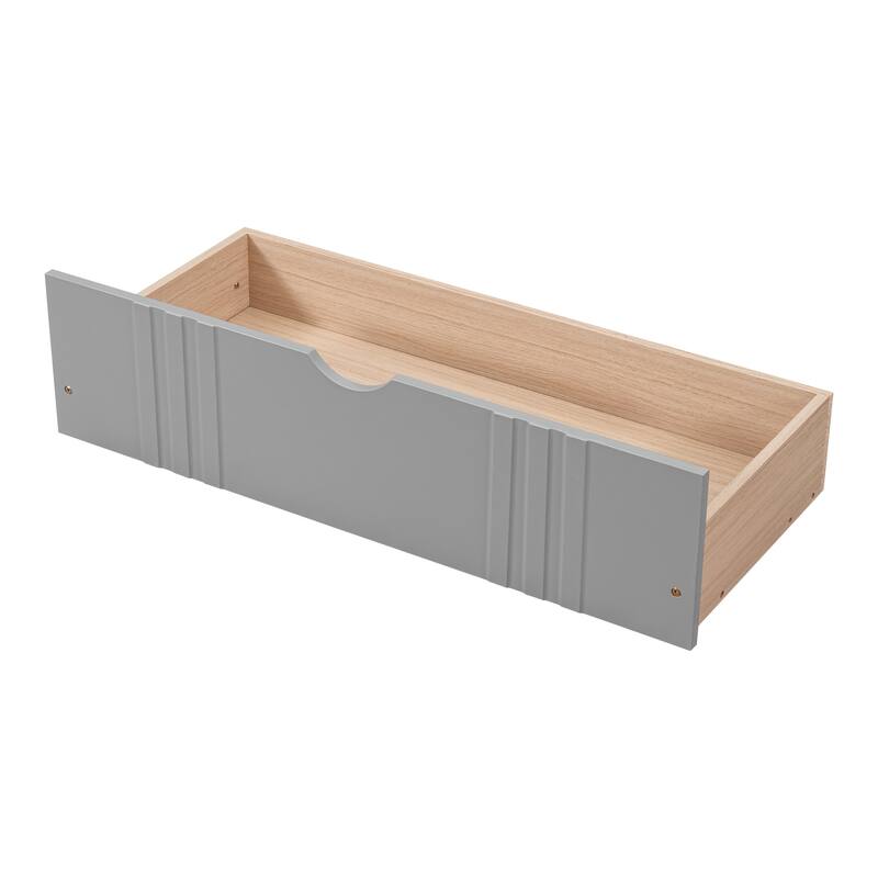 Full Size Daybed with Two Storage Drawers - Wood Frame and Multi-Functional Design