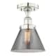 Option Polished Nickel / Light Smoke
