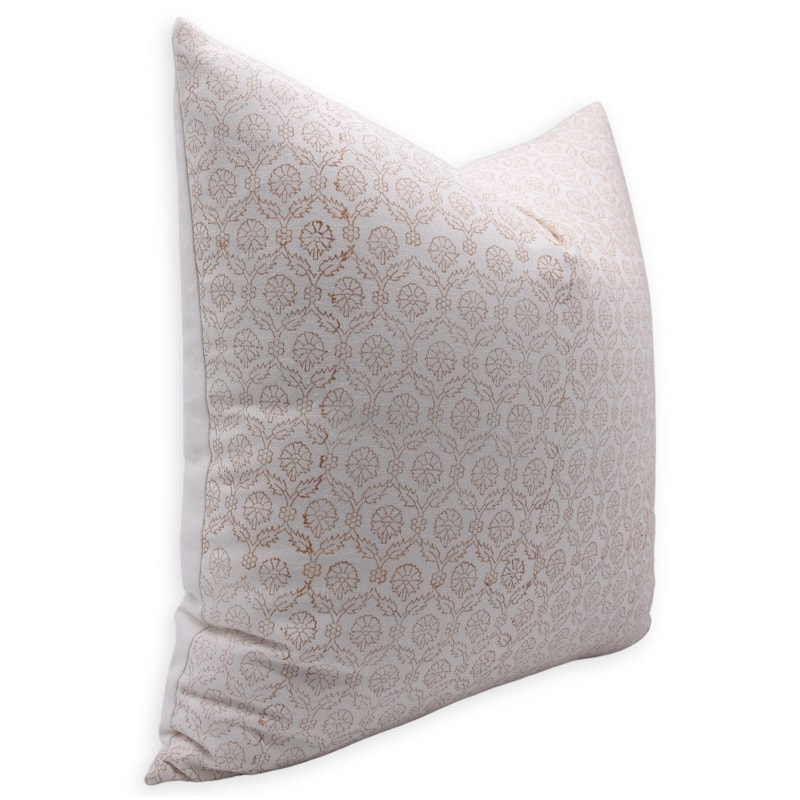 Fabdivine Linen Cushion Cover Floral Throw Handmade Purple Pillow Case for Couch Office Guest Bedroom Farmhouse, Pushaplata