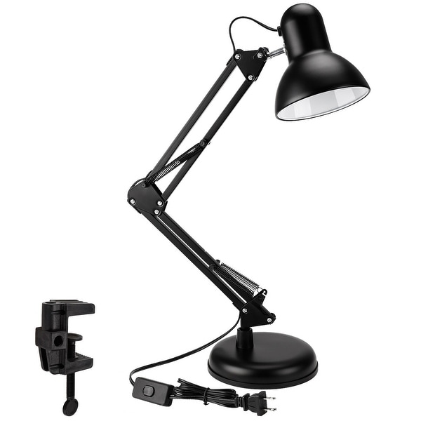 Swing Arm Desk Lamp, Interchangeable Base Or Clamp ...
