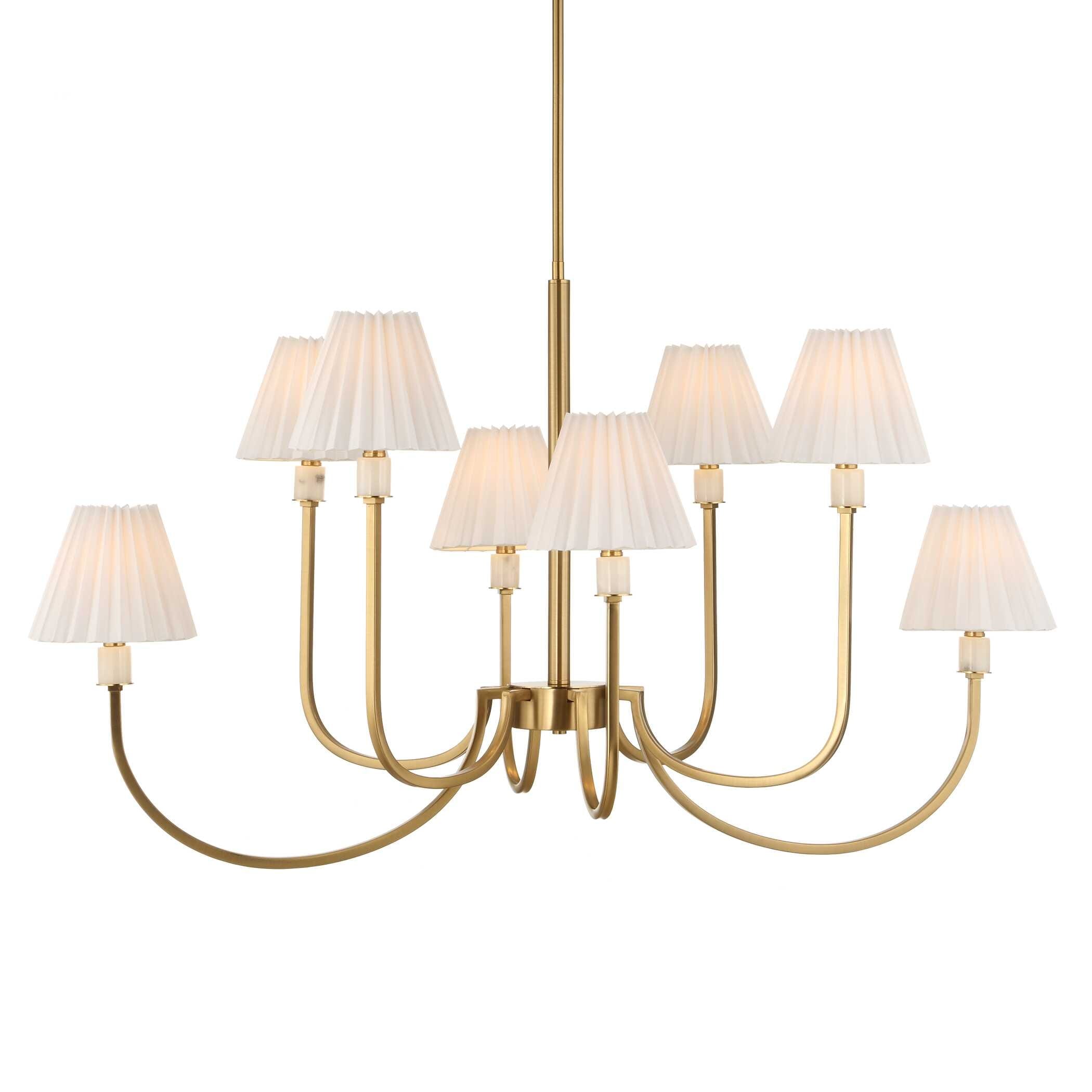 Uttermost Poppins Brass Chandelier (8 light) - 45"W x 24"D x 25"H