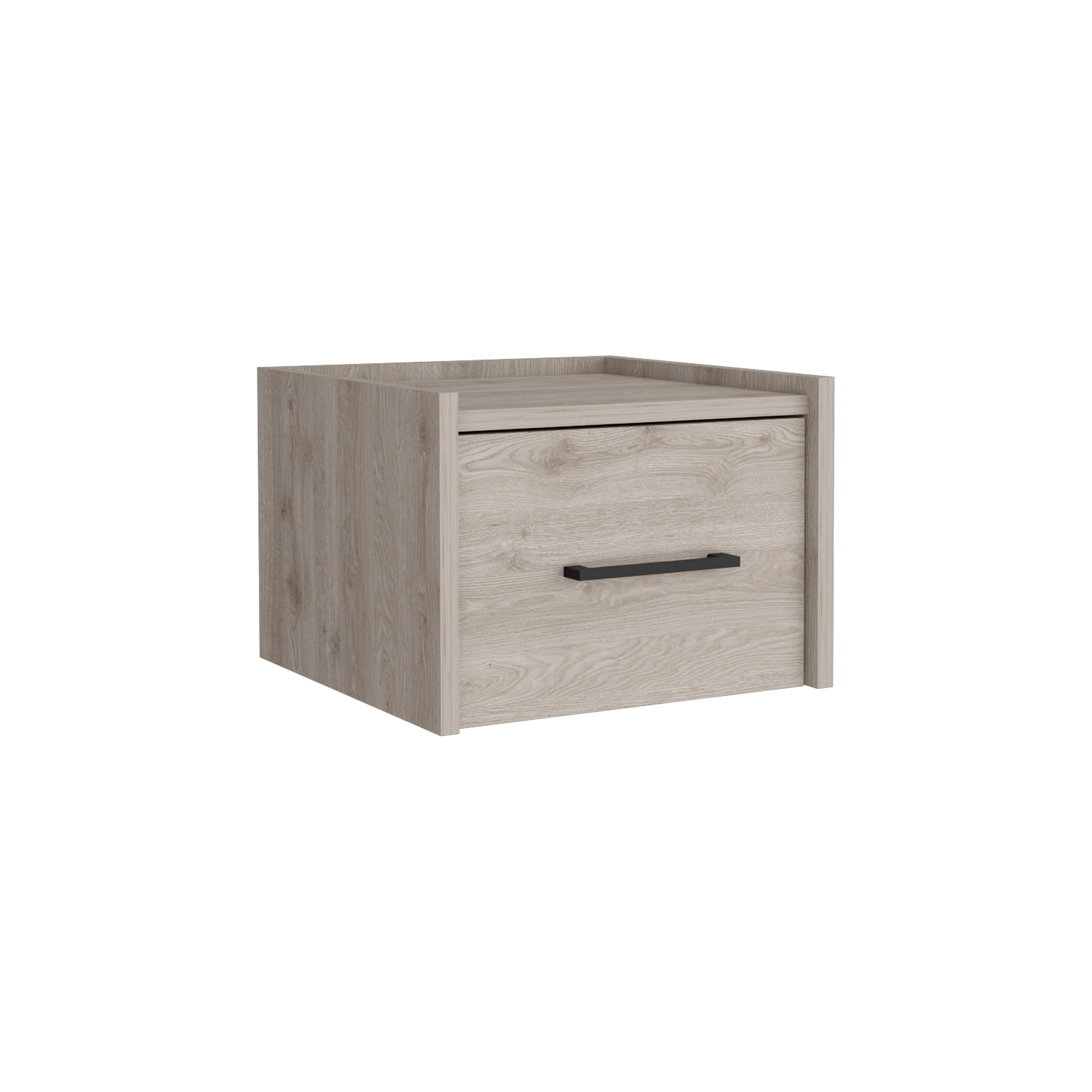 Floating Nightstand, Space-Saving Design With Handy Drawer And Surface