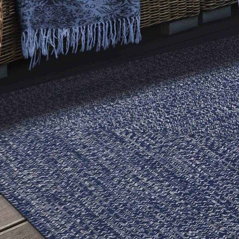 Superior Modern Rustic Bohemian Reversible Multi-Tone Braided Indoor Outdoor Area Rug
