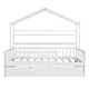 preview thumbnail 26 of 35, Wooden House Bed With Trundle,Kids Bed With Shelf