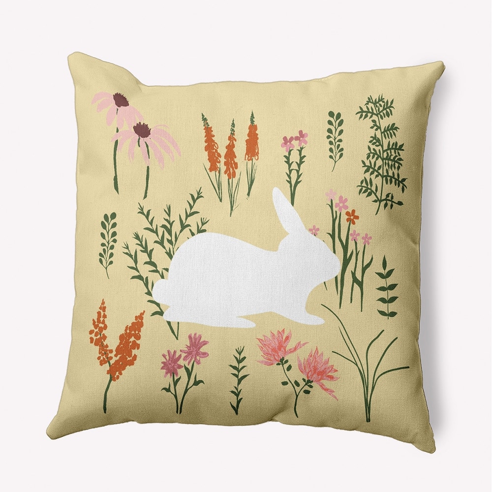 Spring Meadow Bunny Accent Pillow