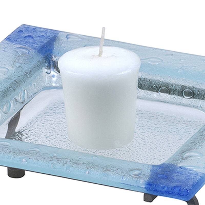 Springdale Lighting Blue Corner Candle Holder in Blue Finish