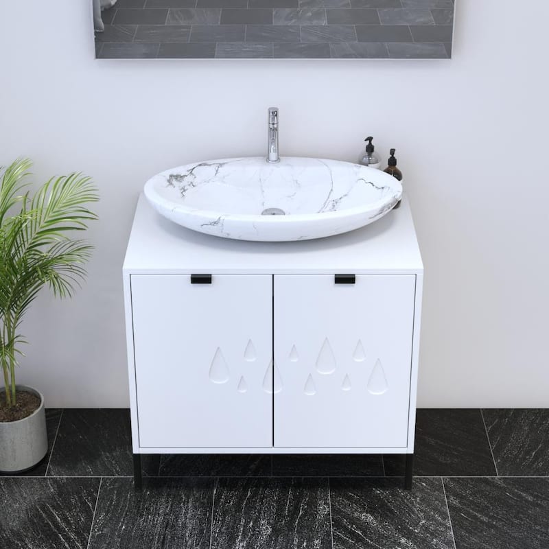 Teardrop 2D 80 Floating Bathroom Vanity (32" Width)