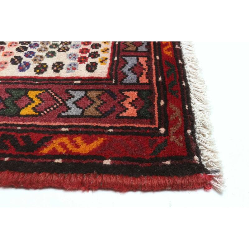 ECARPETGALLERY Hand-knotted Andelz Red Wool Rug - 3'5 x 9'5