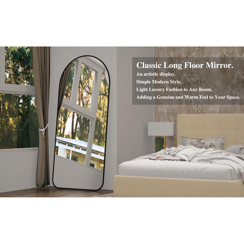 Arch Full Length Mirror 71"×32" Big Full Body Mirror for Bedroom Oversized Floor Mirror