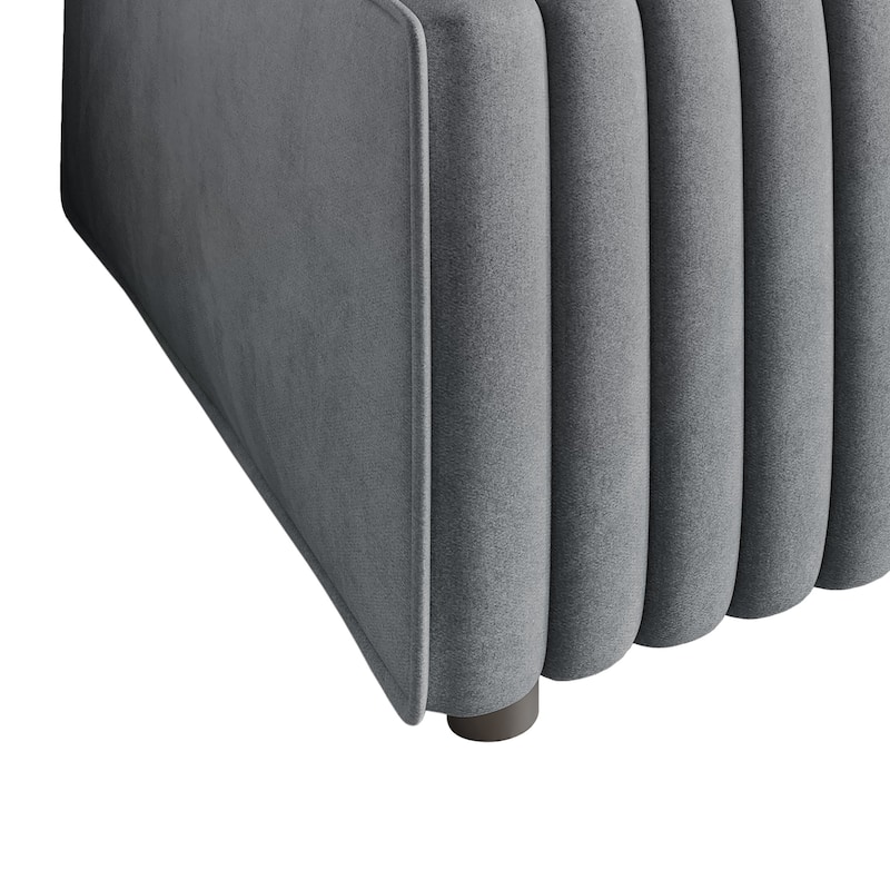 CraftPorch 2-Pieces Contemporary Clean-Line Linen Upholstered