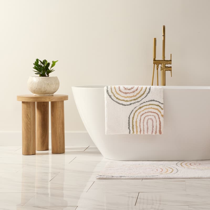 Becky Cameron 100% Cotton Modern Patterned Bath Mat