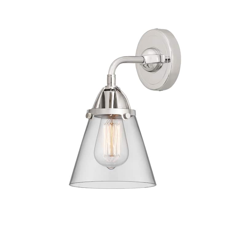 Innovations Lighting Nouveau 2 Cone - 1 Light 6" Sconce - Clear/Polished Chrome