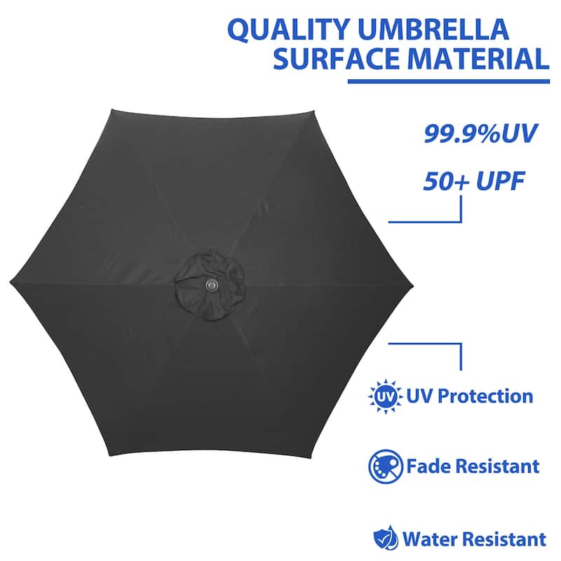 9FT Patio Umbrella with Base Included Outdoor Umbrella with Tilt and Crank