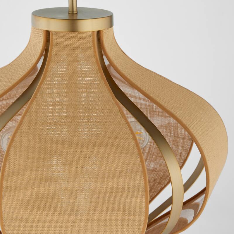 Quorum International 892-3 Monroe 3 Light 24" Wide Pendant with Woven