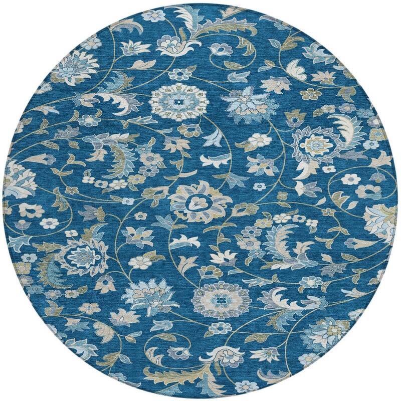 HomeRoots Floral Transitional Rectangle Outdoor Rug