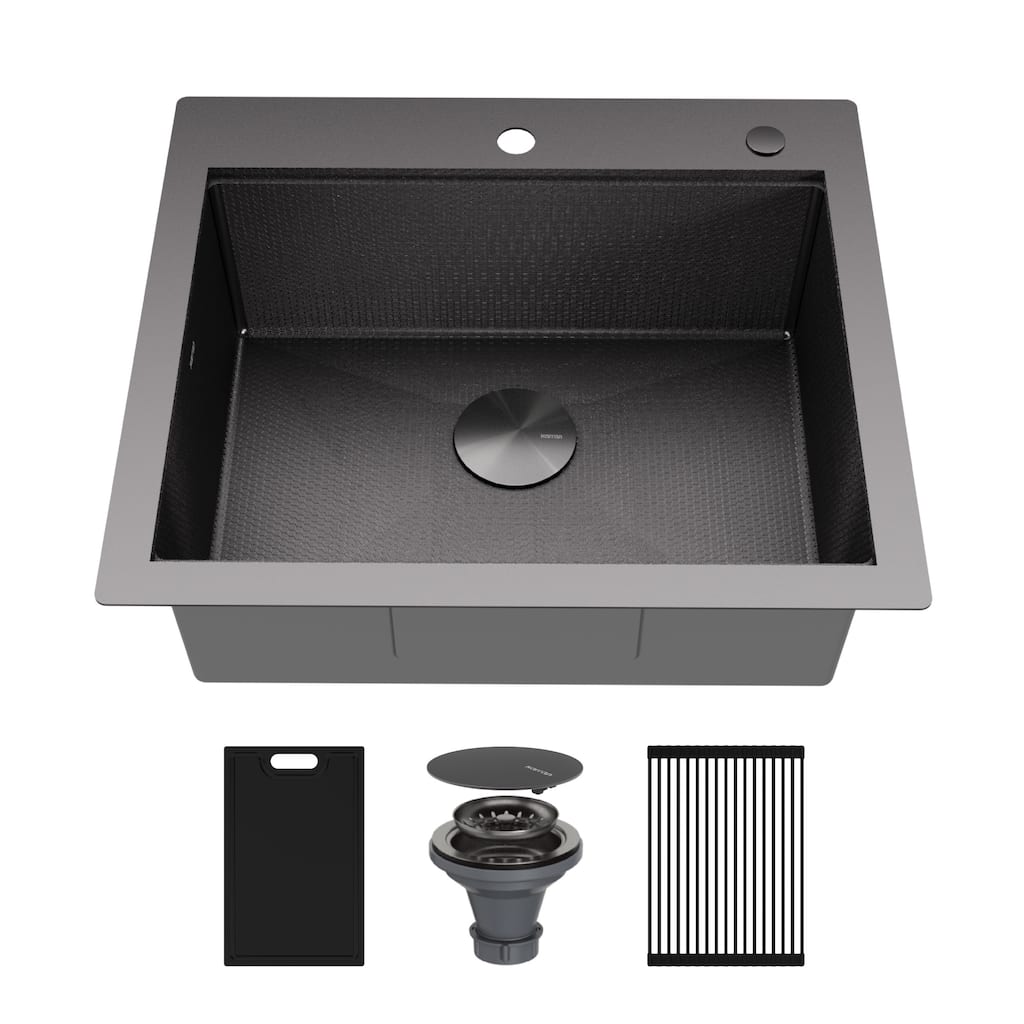 Karran USA HST2522SB Matrix 25" Drop In Single Basin Stainless Steel