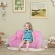 preview thumbnail 1 of 6, Fold Out Convertible Sofa Pink - Small