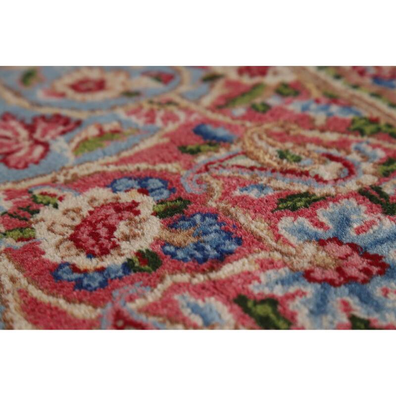 Hand Knotted Oriental 100% Wool Carpet Traditional Floral Red Kerman Area Rug - 17' 0'' X 12' 10''