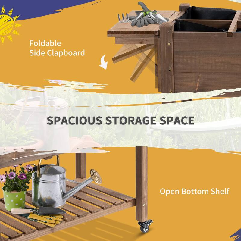 Outsunny Raised Garden Bed with 8 Grow Grids