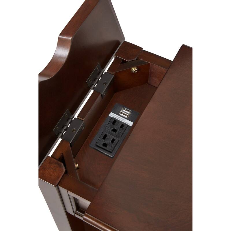 Zayden 1-drawer Side Table with Charging Station by iNSPIRE Q Bold