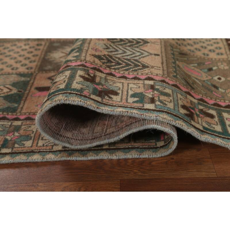 Garden Design Bakhtiari Persian Vintage Rug Hand-Knotted Wool Carpet - 4'10" x 9'2"