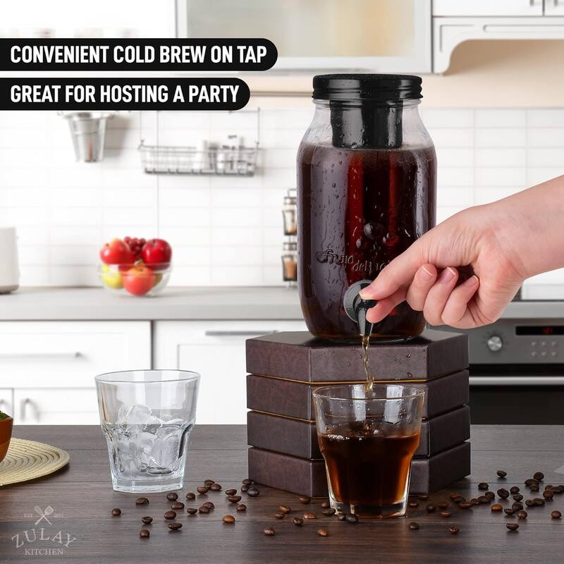 1.5 Liter Cold Brew Coffee Maker with Stainless Steel Mesh Filter