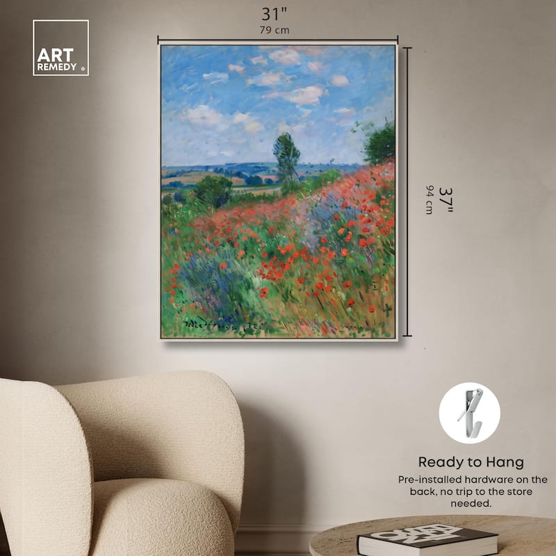 Blanket of Poppies II Canvas by Art Remedy