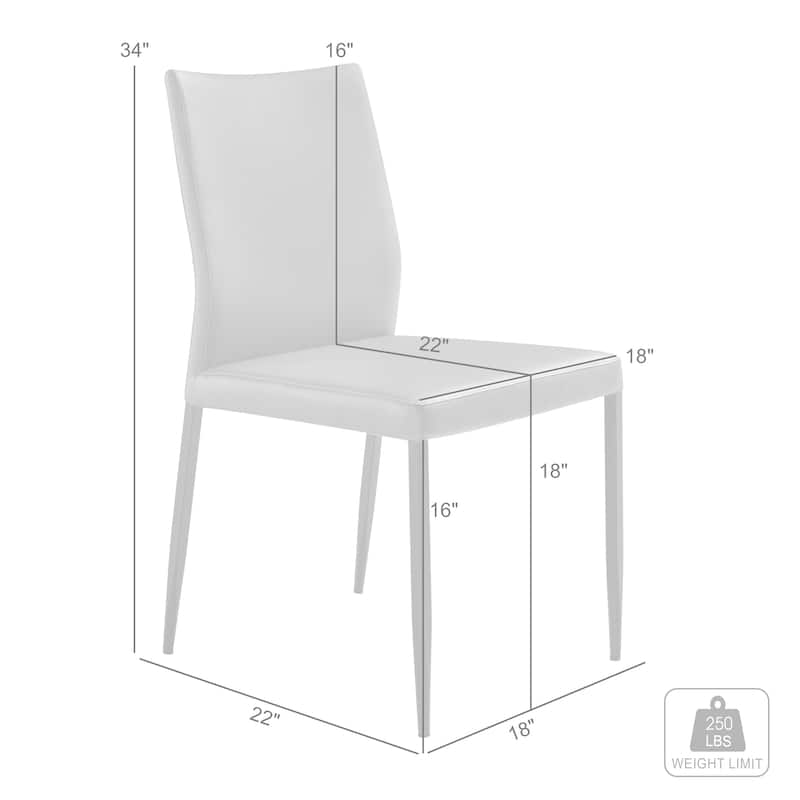 Kash Faux Leather Upholstered Parsons Dining Chairs - Set of 2/4/6