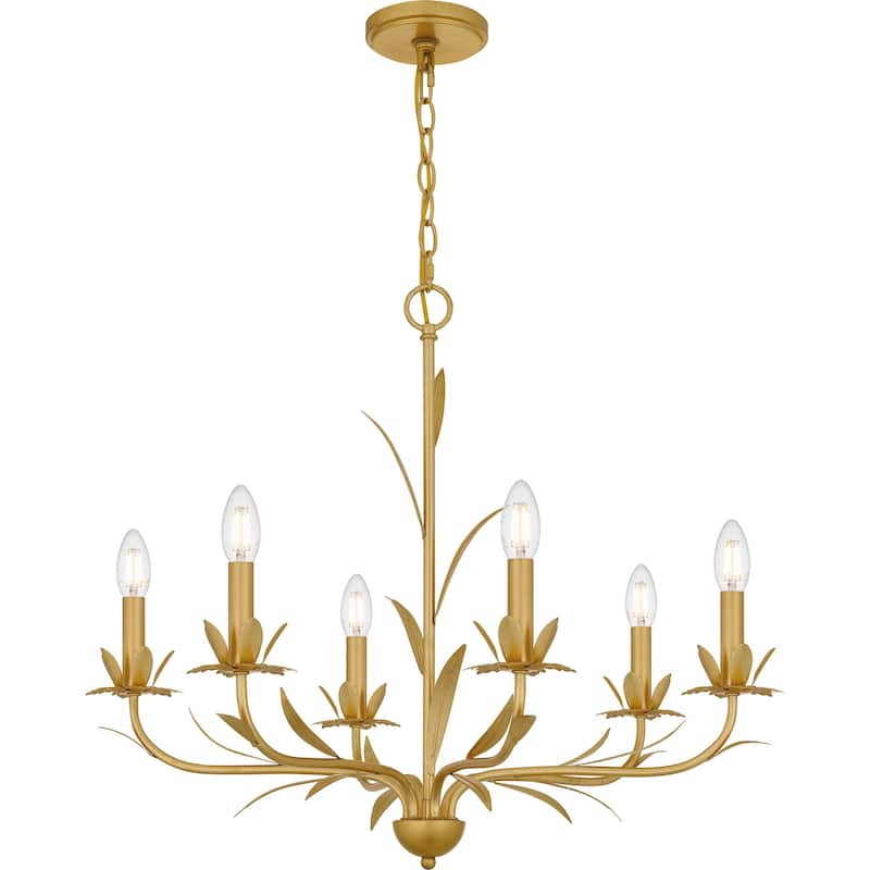Maria 6-Light Gold Leaf Chandelier