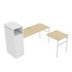 preview thumbnail 7 of 22, Metal storage cabinet with desk/File Cabinet/Metal Locker Office Cupboard for Bedroom/Living Room White