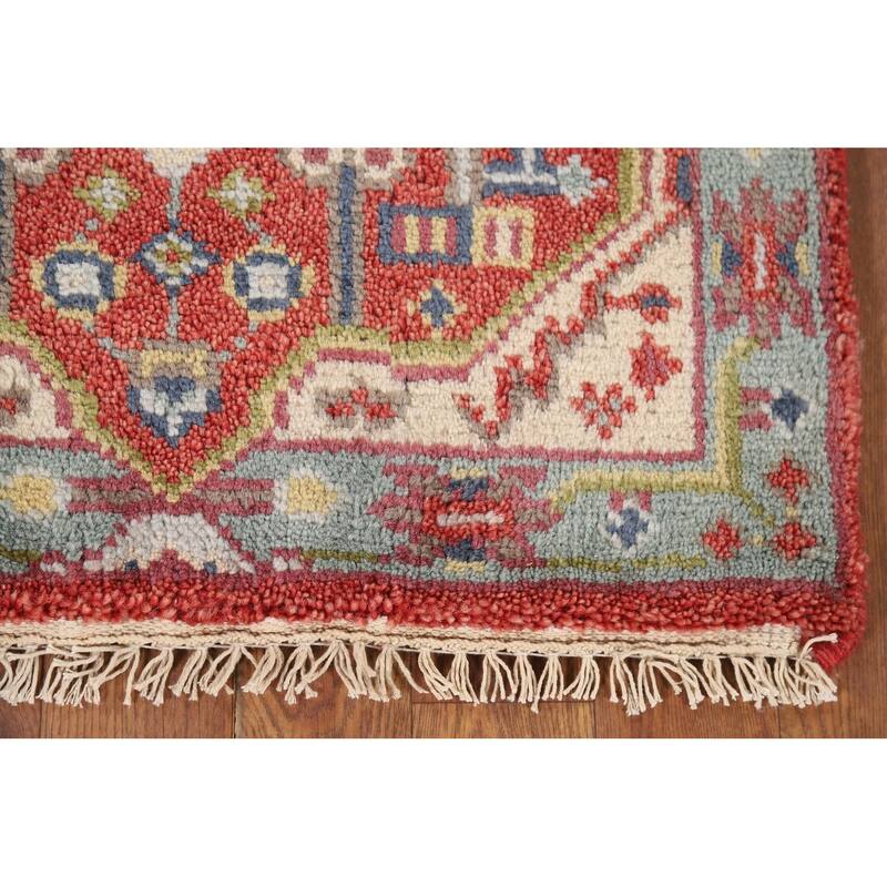 Geometric Kazak Foyer Rug Hand-Knotted Oriental Wool Carpet - 2'0" x 3'0"
