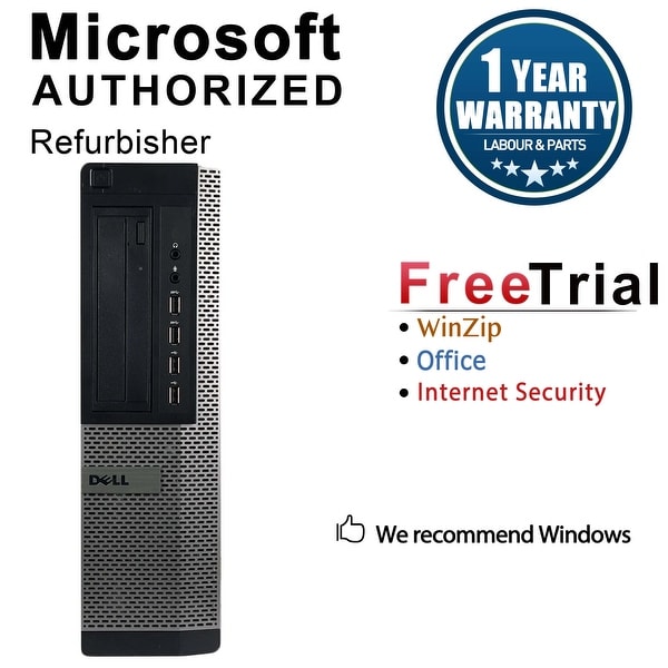 Dell OptiPlex 7010 Desktop Computer Intel Core I5 3450 3.1G 8GB DDR3 2TB Windows 7 Pro 1 Year Warranty (Refurbished) - Black