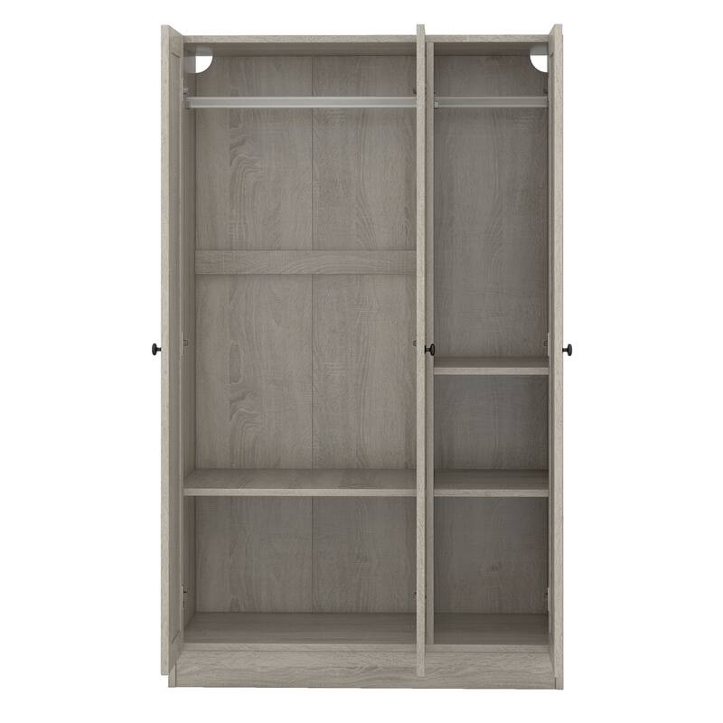 Nestfair 3-Door Shutter Wardrobe with Shelves