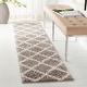 preview thumbnail 60 of 67, SAFAVIEH New York Shag Friedliese Trellis 1.2-inch Thick Rug 2' x 8' Runner - Grey/Ivory - Runner