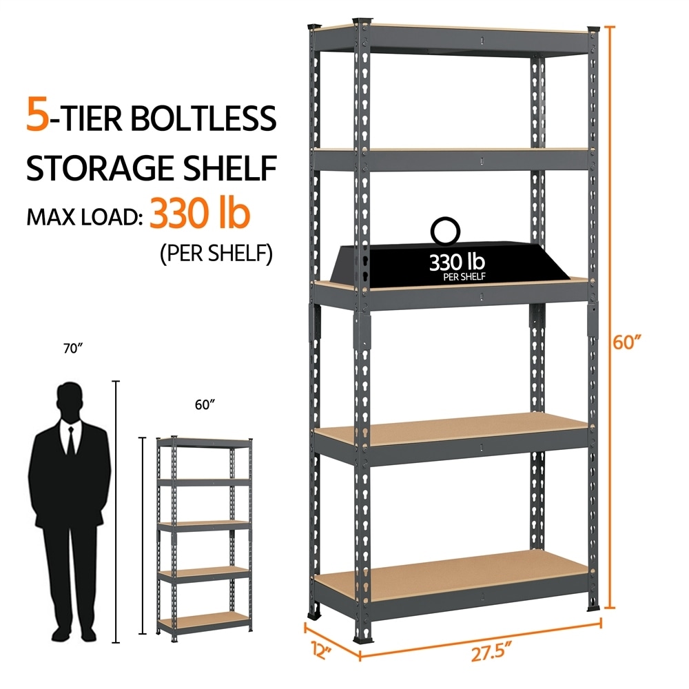5 tier boltless shelving hot sale