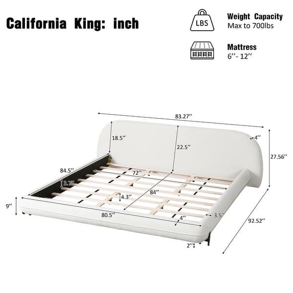 Christopher Knight Home - Williams Boucle Upholstered Bed Frame with ...