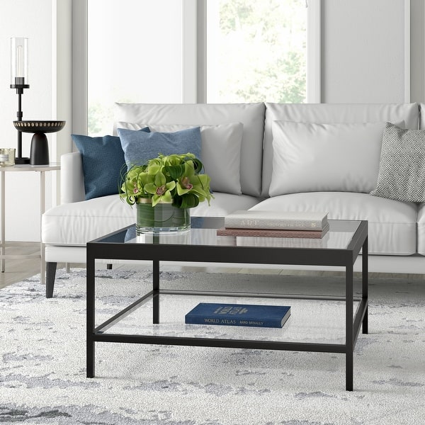 Alexis Modern Metal And Glass Coffee Table On Sale Overstock 31290444