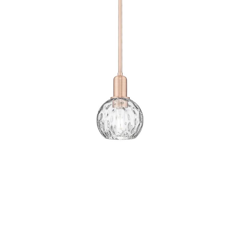 Innovations Lighting 716-1S-9-6 Athens Water Glass Pendant Athens - Antique Copper / Clear Water Glass