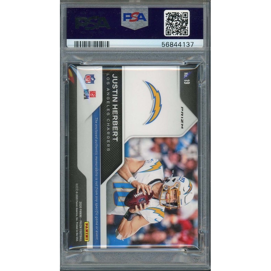 justin herbert graded rookie cards Justin Herbert 2020 Leaf Draft Rookie Card #03 (Gem Mint 10) – 1st Graded main image 0